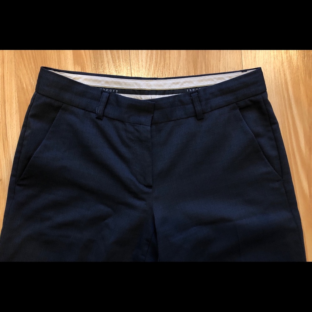 Theory lightweight wool pants - Navy